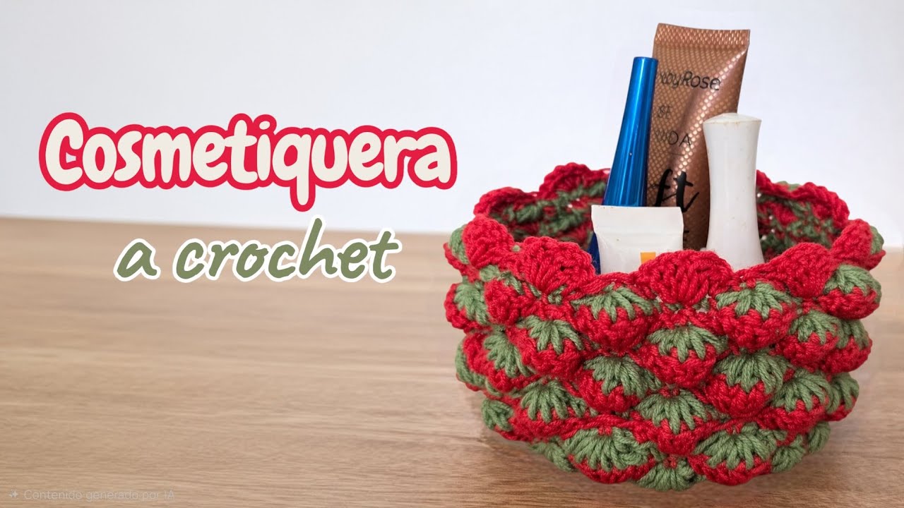 💛COMO TEJER COSMETIQUERA A CROCHET con PUNTO FRESA💛 | Teje conmigo Amigurumi Fácil, paso a paso. 😍