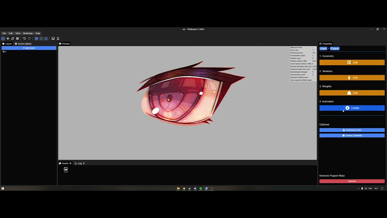 Eye puppet warping - Wallpaper Engine