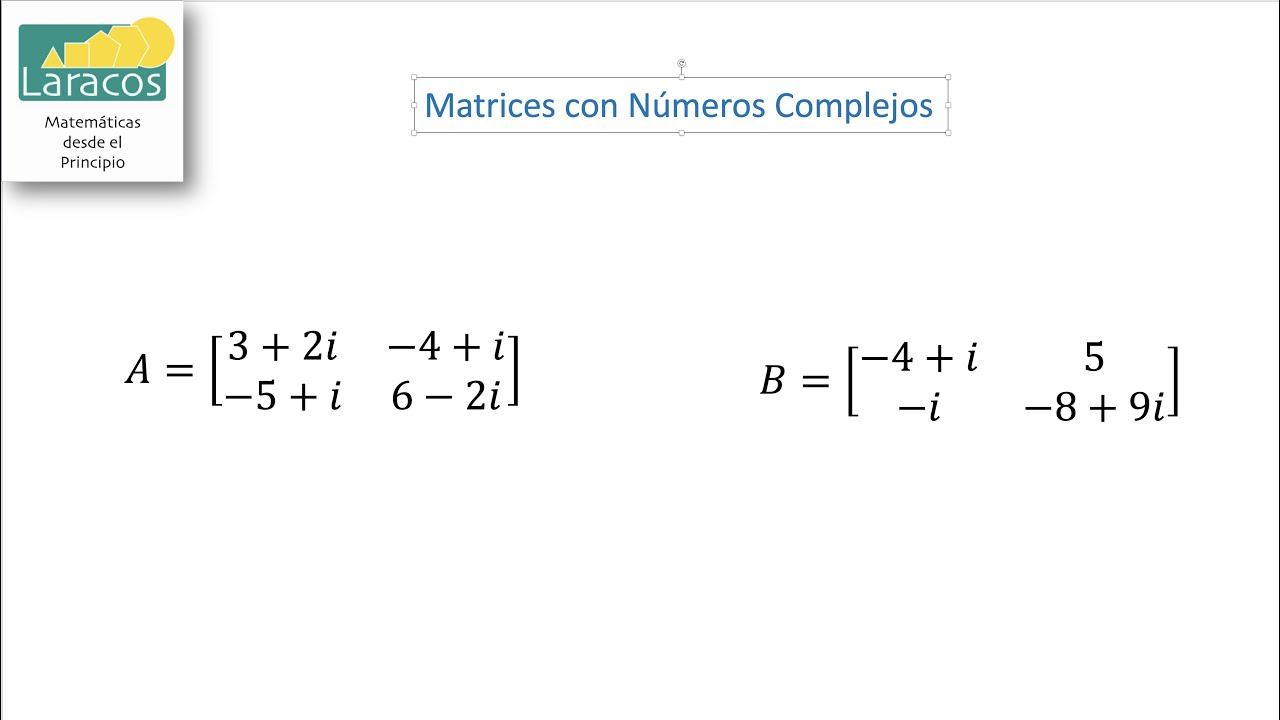 Multiplicación de Matrices con Números Complejos