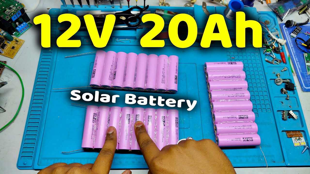How to make Lithium Battery Pack | 12v 20ah lithium ion solar battery || ⚡⚡