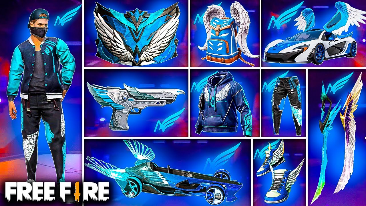 SOLO PODEMOS USAR COSAS ANGELICALES AZULES 💙🪽 FREE FIRE