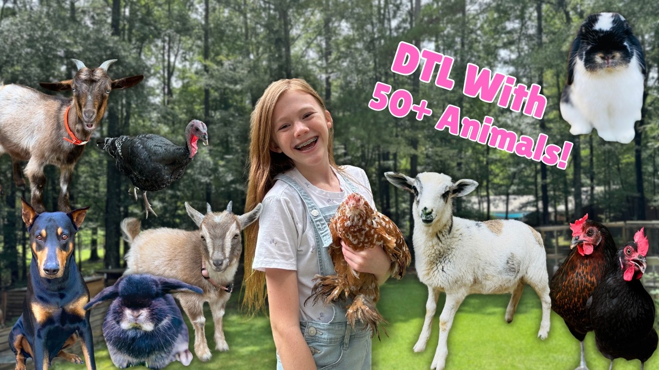 DAY in the LIFE as a TEENAGE FARM GIRL        with 50+ FARM ANIMALS!