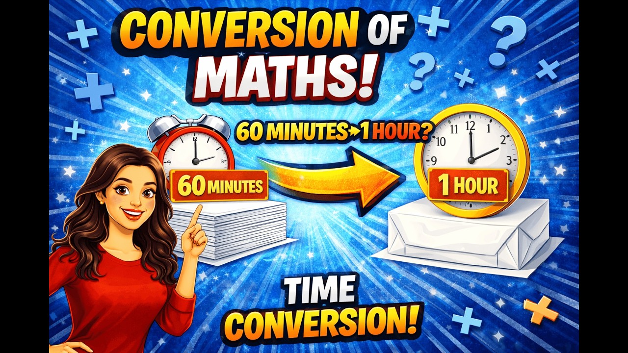 Time Conversion in Maths Part - 3 | Minutes to Hours Easy Trick ⏰ | by Mamta mam