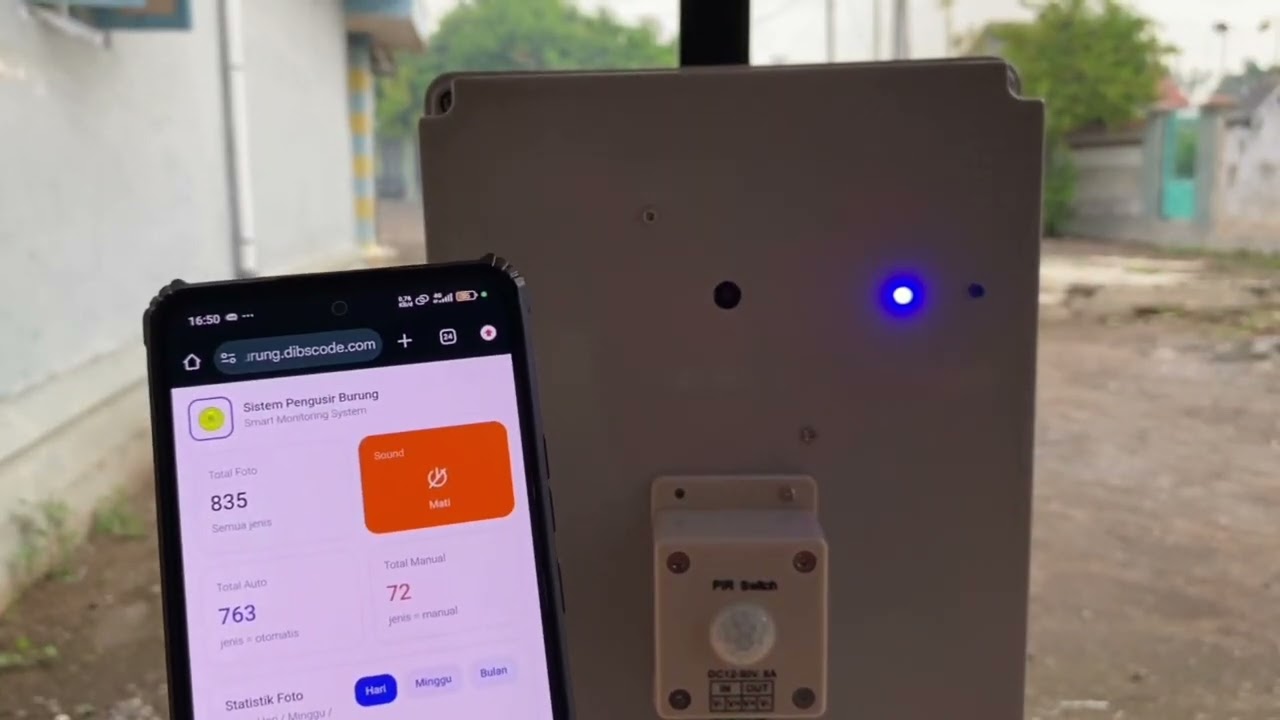 HamaIoT Web & Apk (Pengusir Burung Esp32 S3 Camera) Sensor Ldr dan Pir