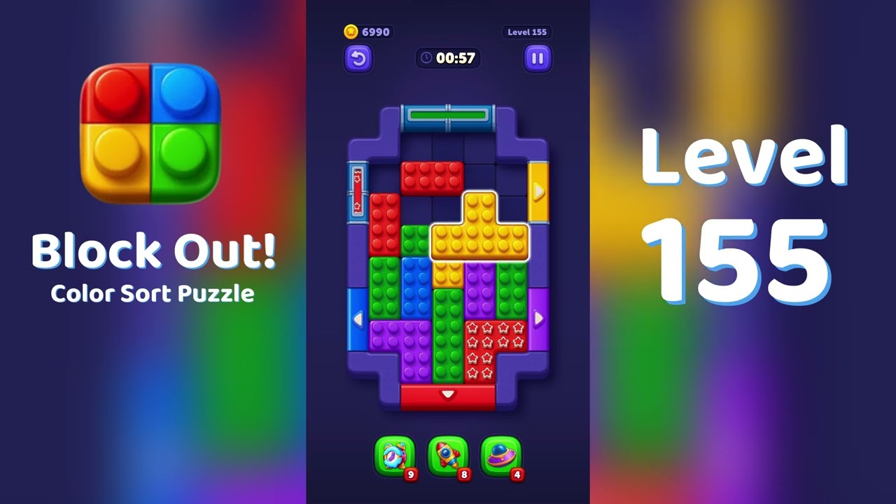 Block Out Level 155 Walkthrough 🧩 | All Levels Solution | Mini Boss