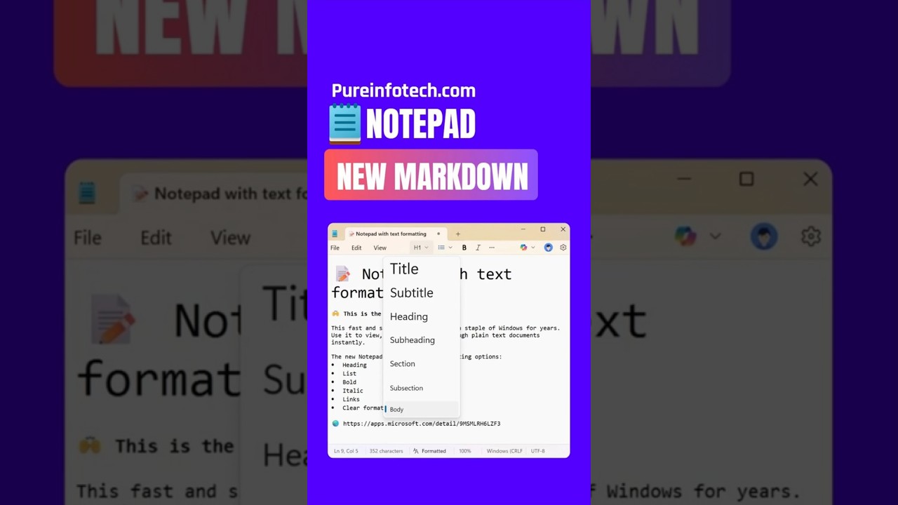HUGE! Notepad app gets Markdown support on Windows 11: Say hello to text formatting. Do you like it?