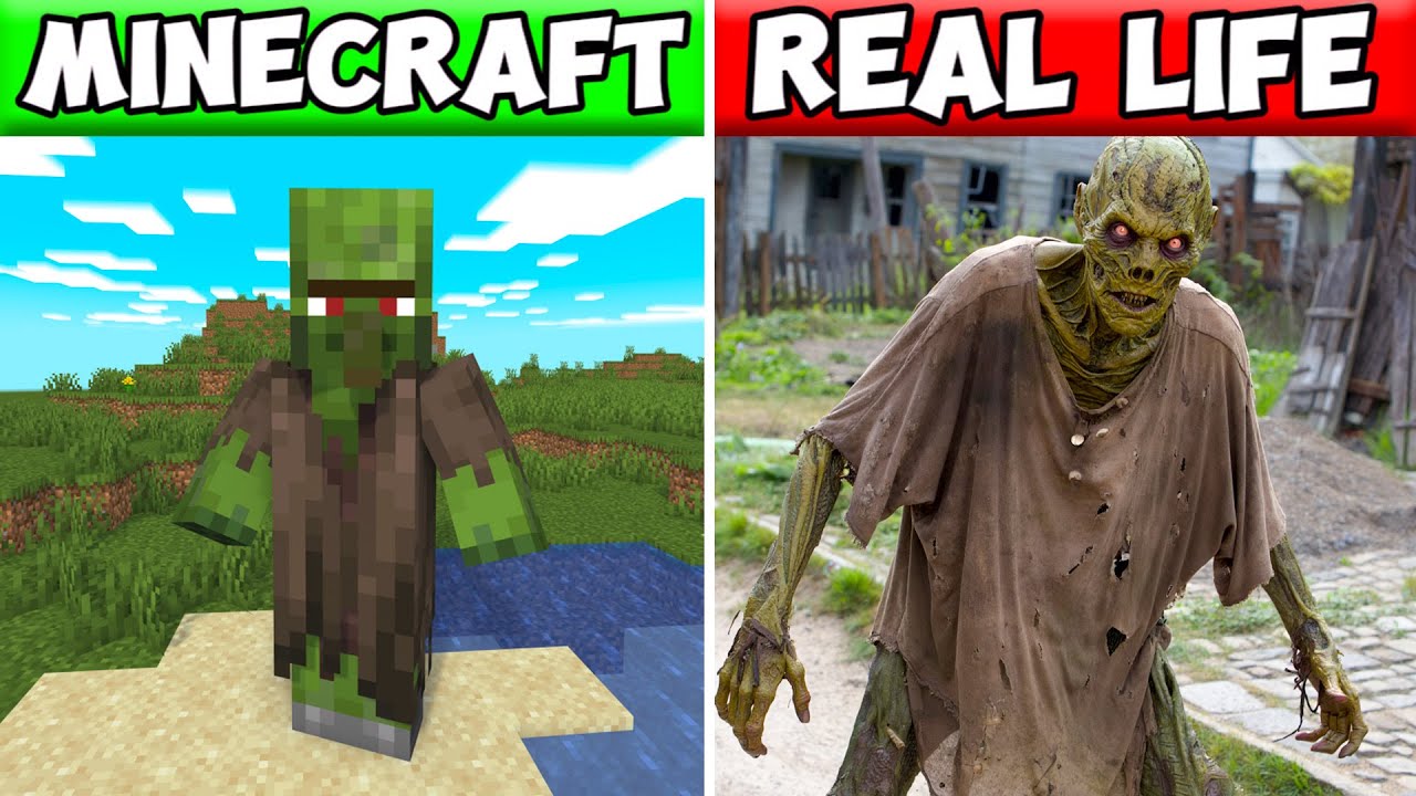 Невероятный реализм &mdash; Minecraft MOBS в реальном мире!