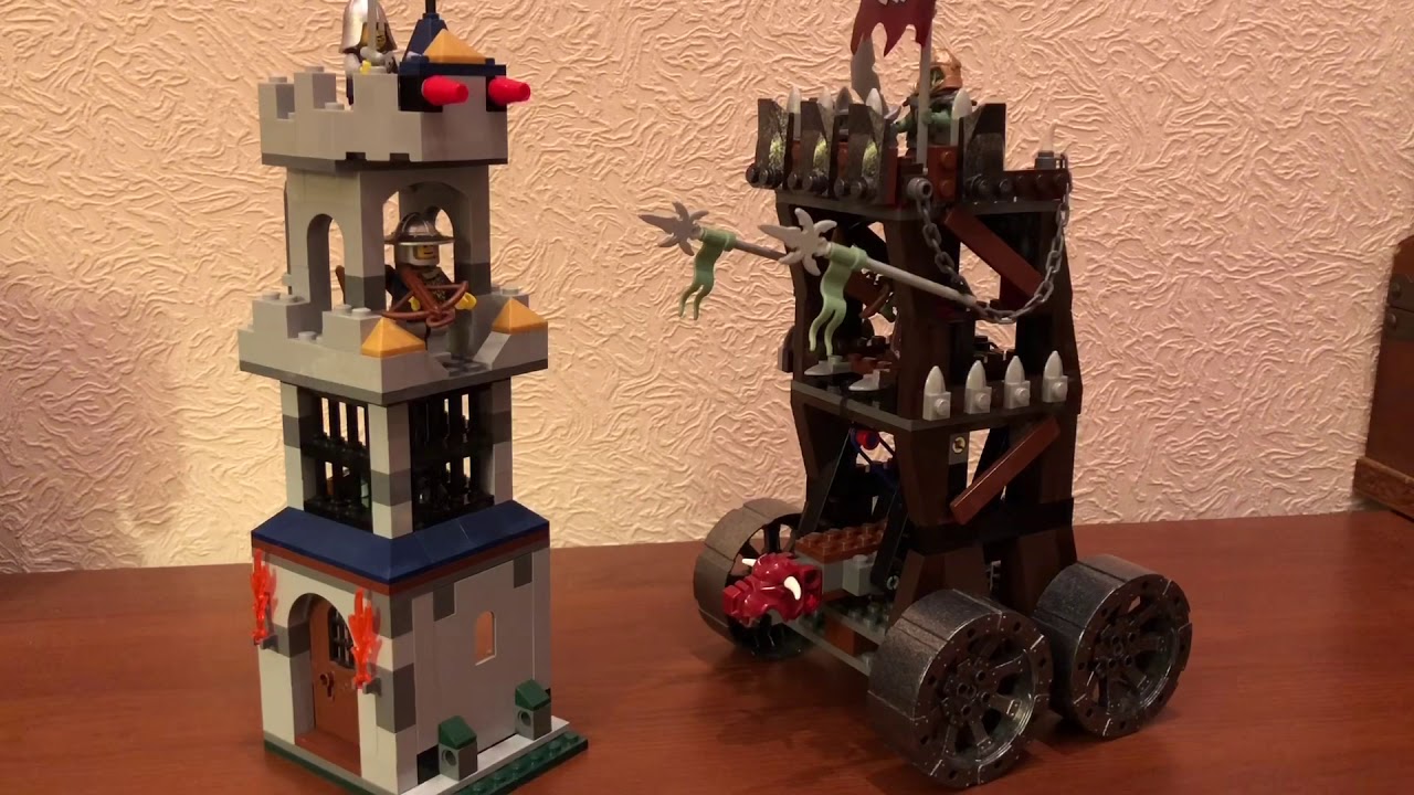 Lego Castle Двойной Обзор: 7037 & 7092! Колесница Скелетов и Осадная Башня!