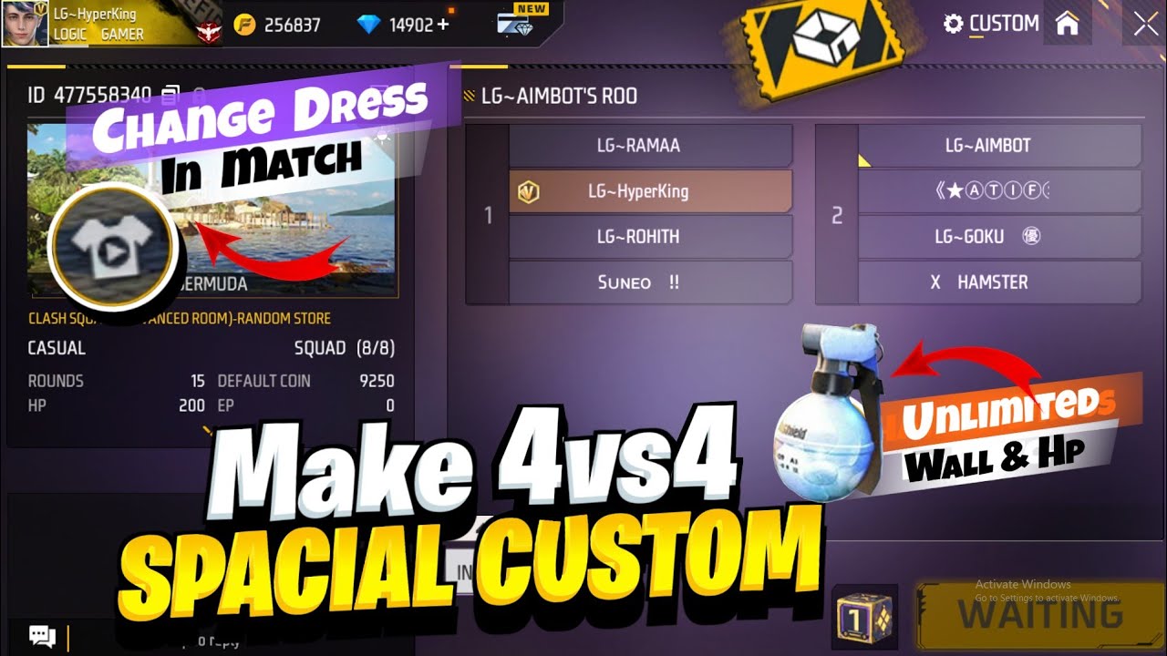 How To Make A Custom Room In Free Fire | Custom Room Kaise Banaye