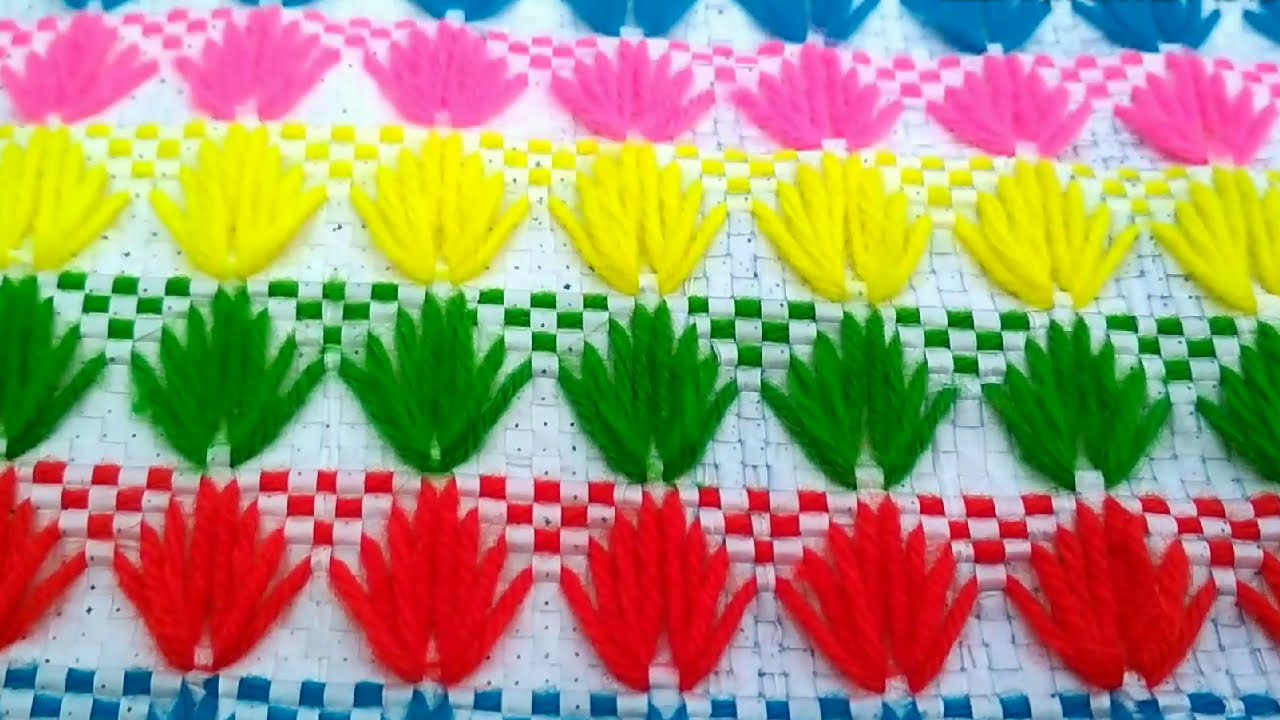 Sitting mat/asan making on empty cement sack/bag.Make colourful door mat/table mat using cement bags