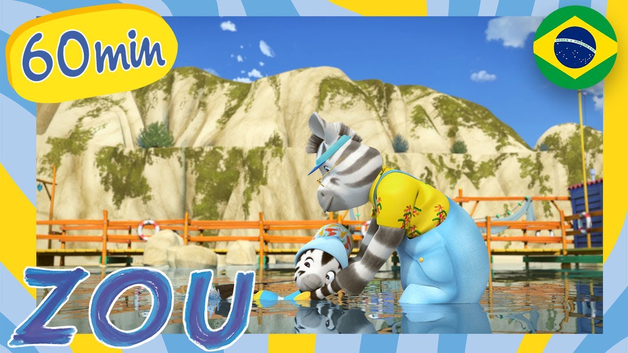 Zou em Português 🦓 Zou Aprende a Nadar 🏊 Compilação 1H 🏊 Desenhos animados