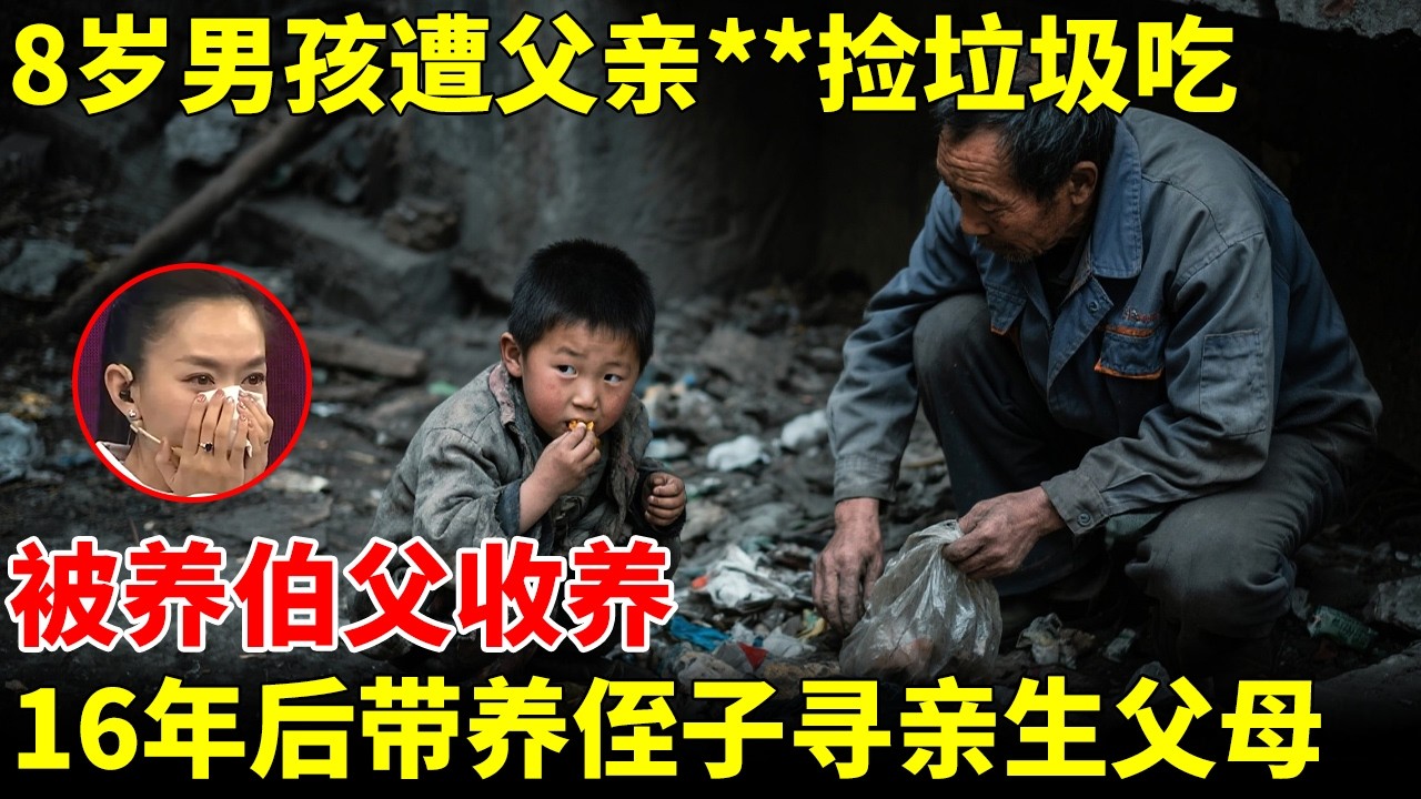 8岁男孩遭父亲**离家出走，捡垃圾吃，被养伯父收养，16年后为养侄子寻亲生父母【王芳王为念访谈】