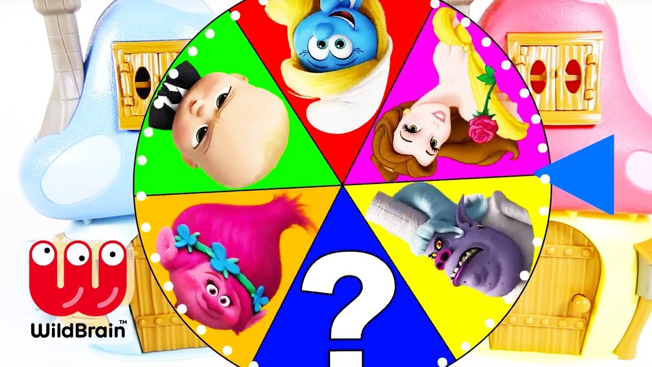 Surprise Smurfs Lost Village Visit! Spin The Wheel Game - Winner Gets The Toys! ⭐ Ellie Sparkles Jr.