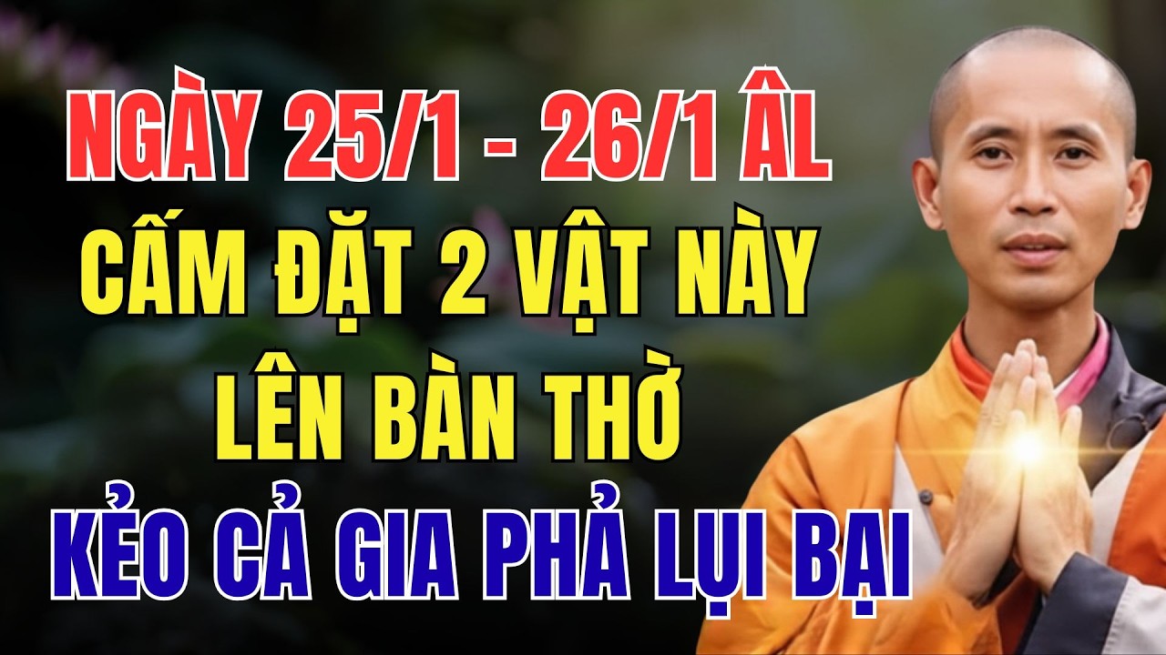 NGÀY 25/1 – 26/1 ÂM LỊCH, CẤM ĐẶT 2 VẬT NÀY LÊN BÀN THỜ, KẺO CẢ GIA PHẢ LỤI BẠI
