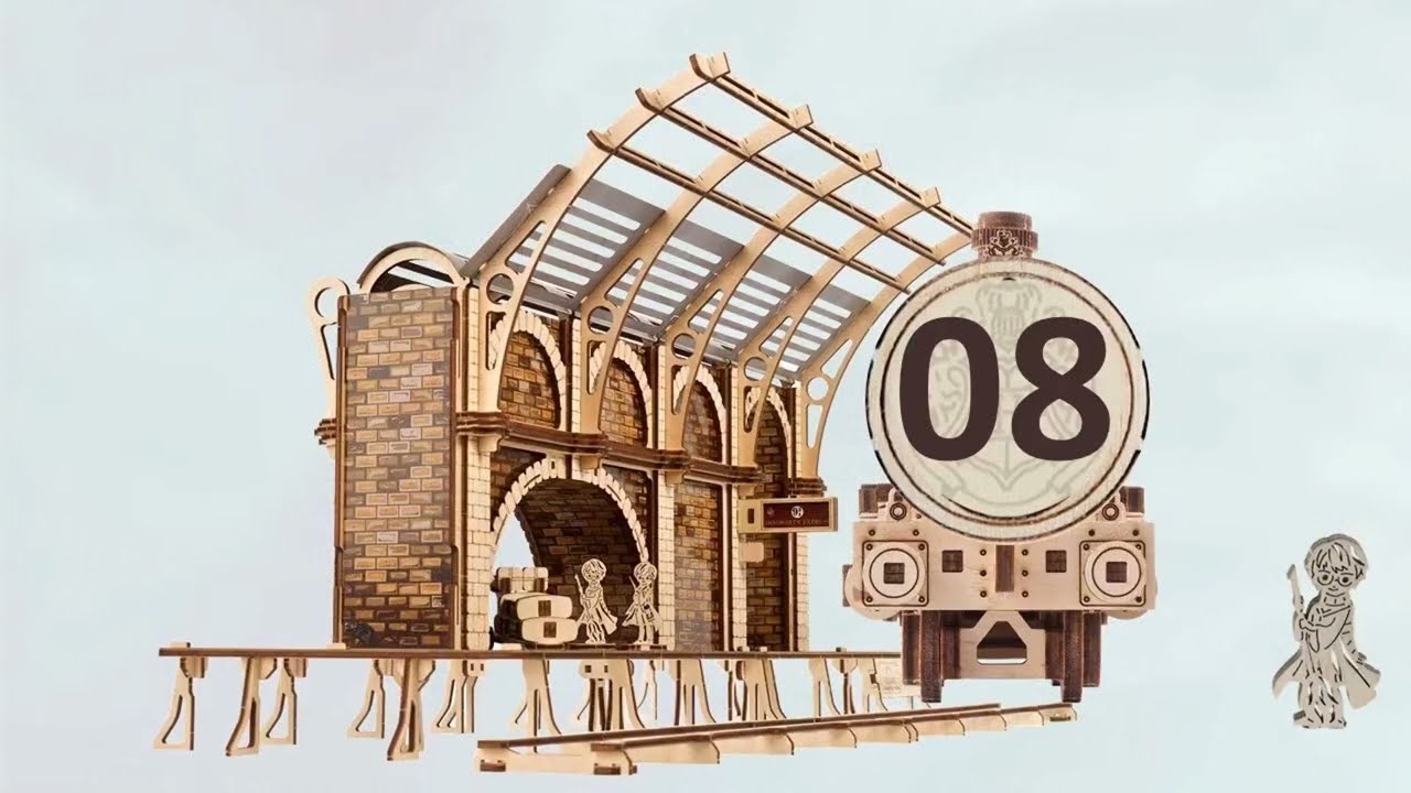 Platform 9 ¾™ montage video door Ben Kort | Harry Potter Collectie | Ugears NL
