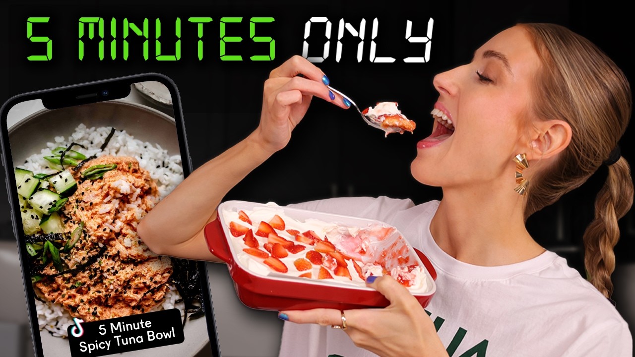 I tried VIRAL 5 MINUTE RECIPES off TIKTOK & INSTAGRAM *is anything worth making??