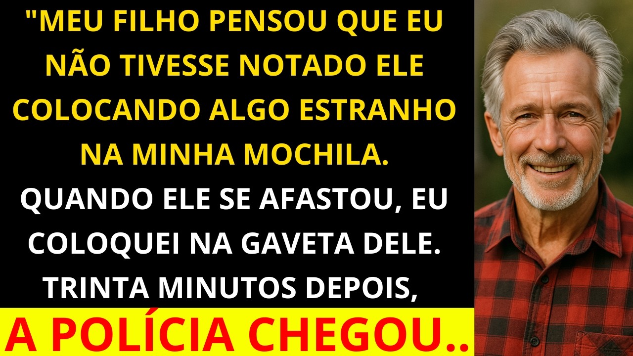 Meu filho achou que eu não tinha percebido quando ele colocou algo estranho na minha mochila...