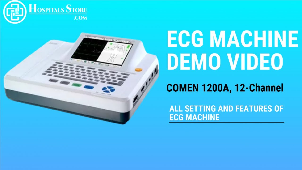 Comen 1200A, 12 channel ECG machine Demonstration video .