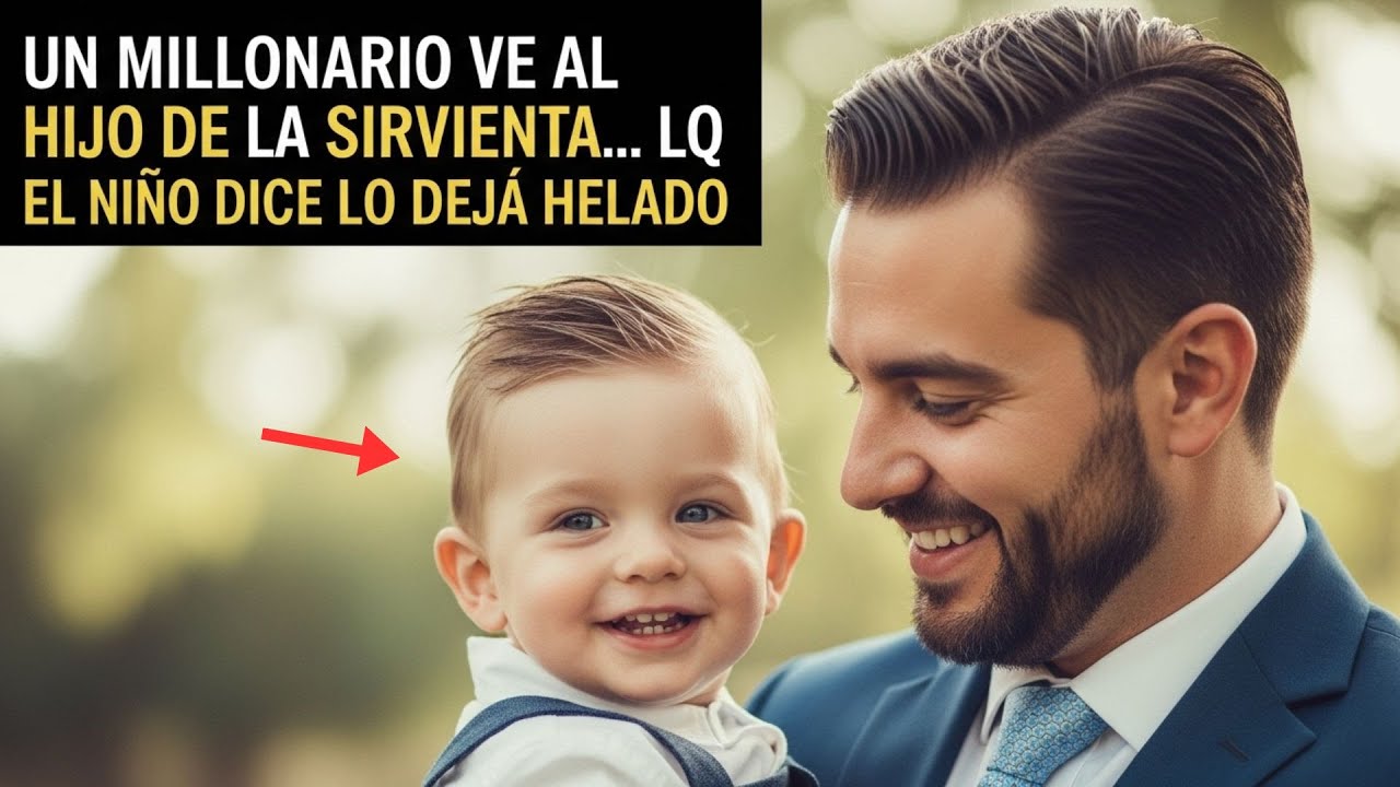 UN MILLONARIO VE AL HIJO DE LA SIRVIENTA… LO QUE EL NIÑO DICE LO DEJA HELADO
