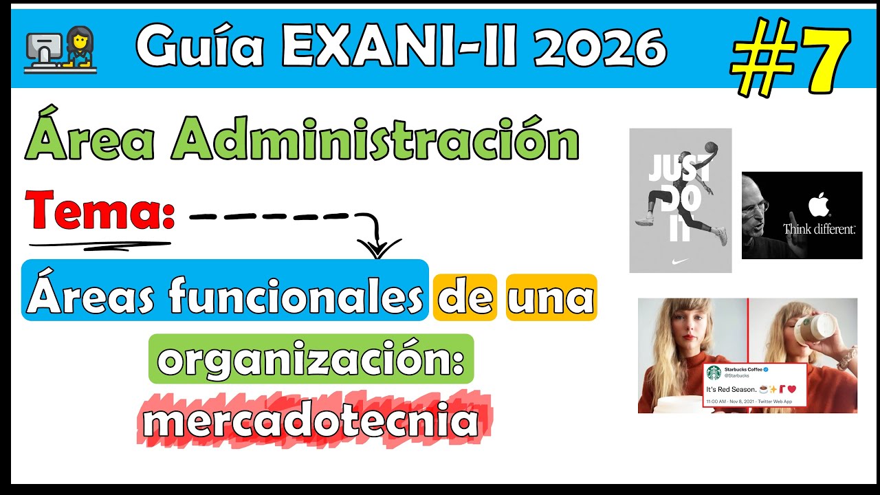 Curso EXANI II 2026 Administración Áreas funcionales de una organización: mercadotecnia #7