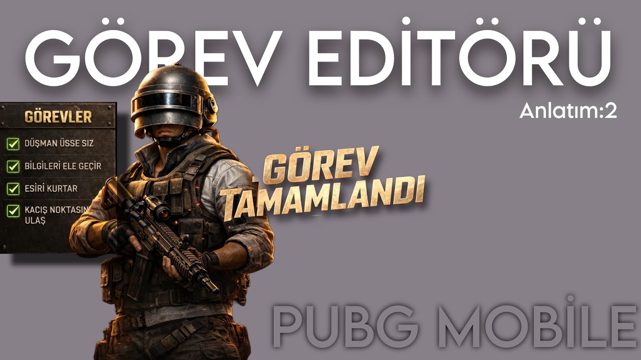 Pubg Mobile Wow Tasarım Dersi-78 [Görev editörü nasıl kullanılır,genel tetikleme alanı]