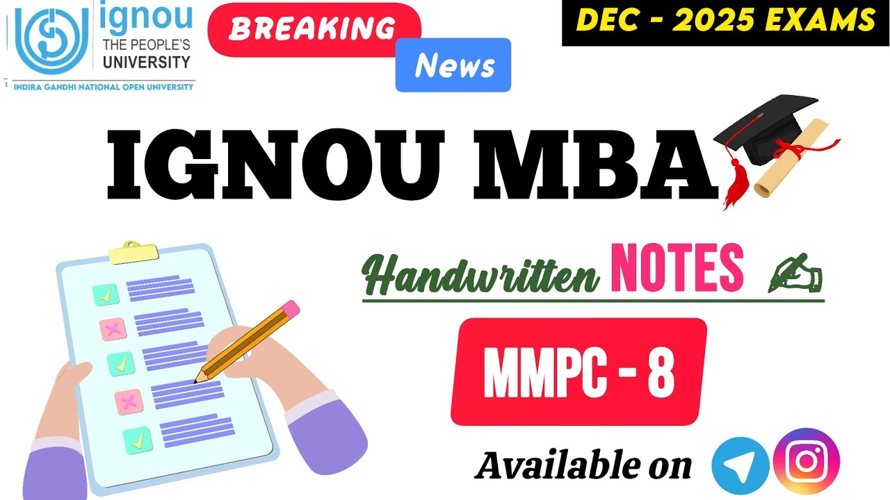 MMPC - 8 IGNOU MBA Handwritten Notes | Easy & Simple Language | Full Syllabus Explained | Gyan Gate