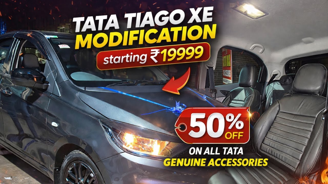 2026 Tata Tiago XE Modification ✅ Tiago Modified ✅ Tata Genuine Accessories ✅