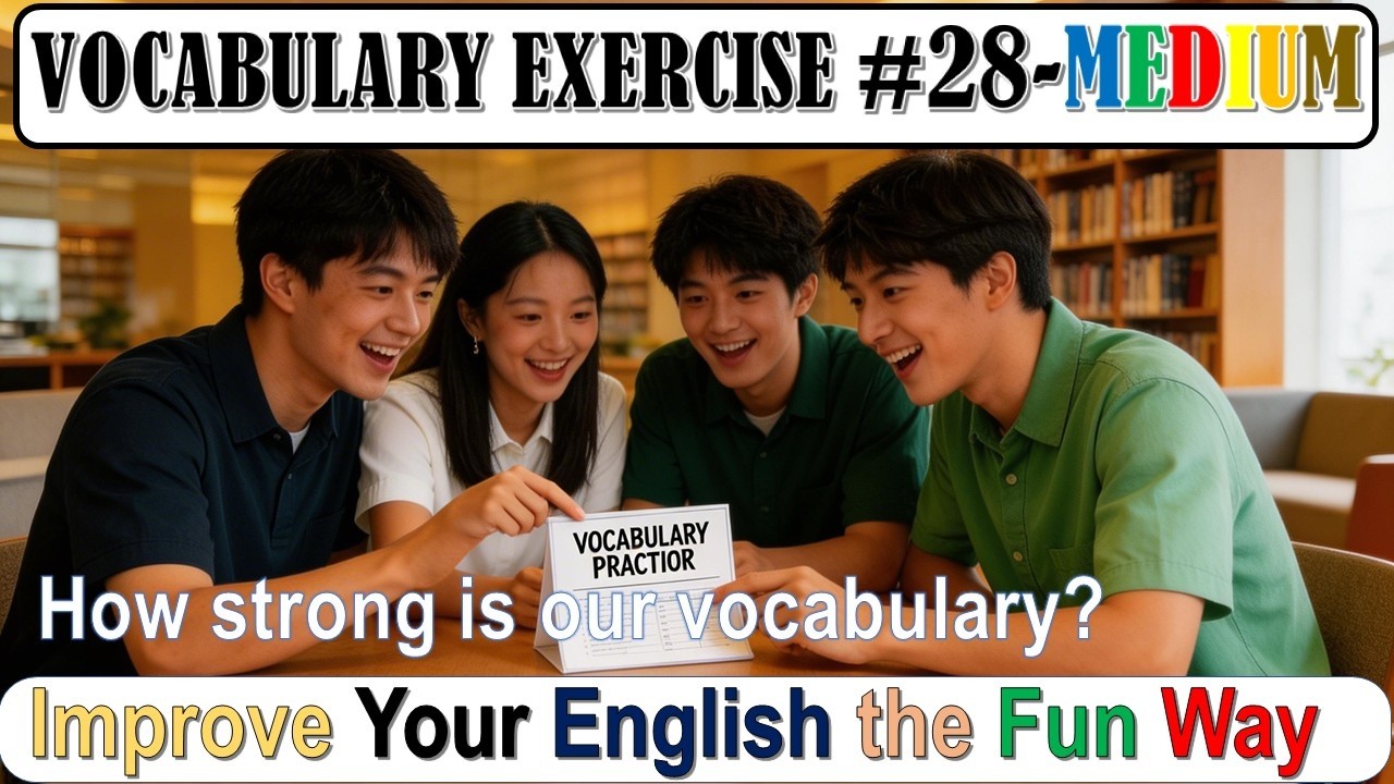 Vocab exercise 28: Smarter English in 5 Minutes  : MEDIUM level