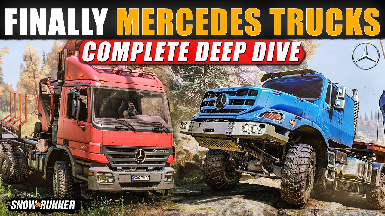 FINALLY! They Did It - New Mercedes-Benz Trucks (Zetros & Actros) in SnowRunner