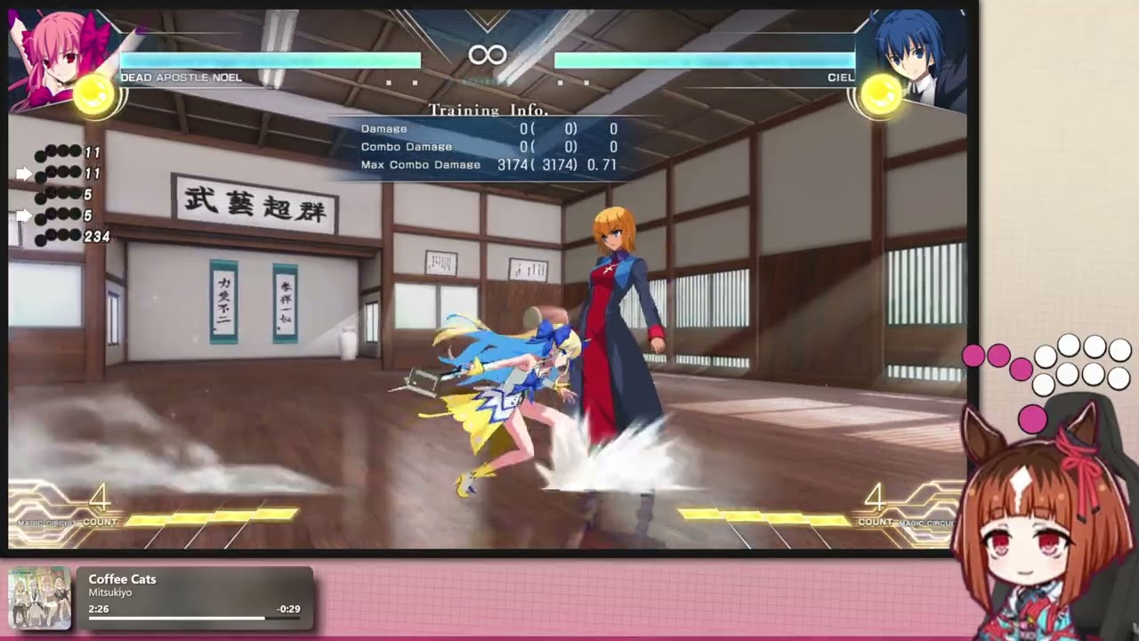 how to tk (tiger knee) in melty blood type lumina