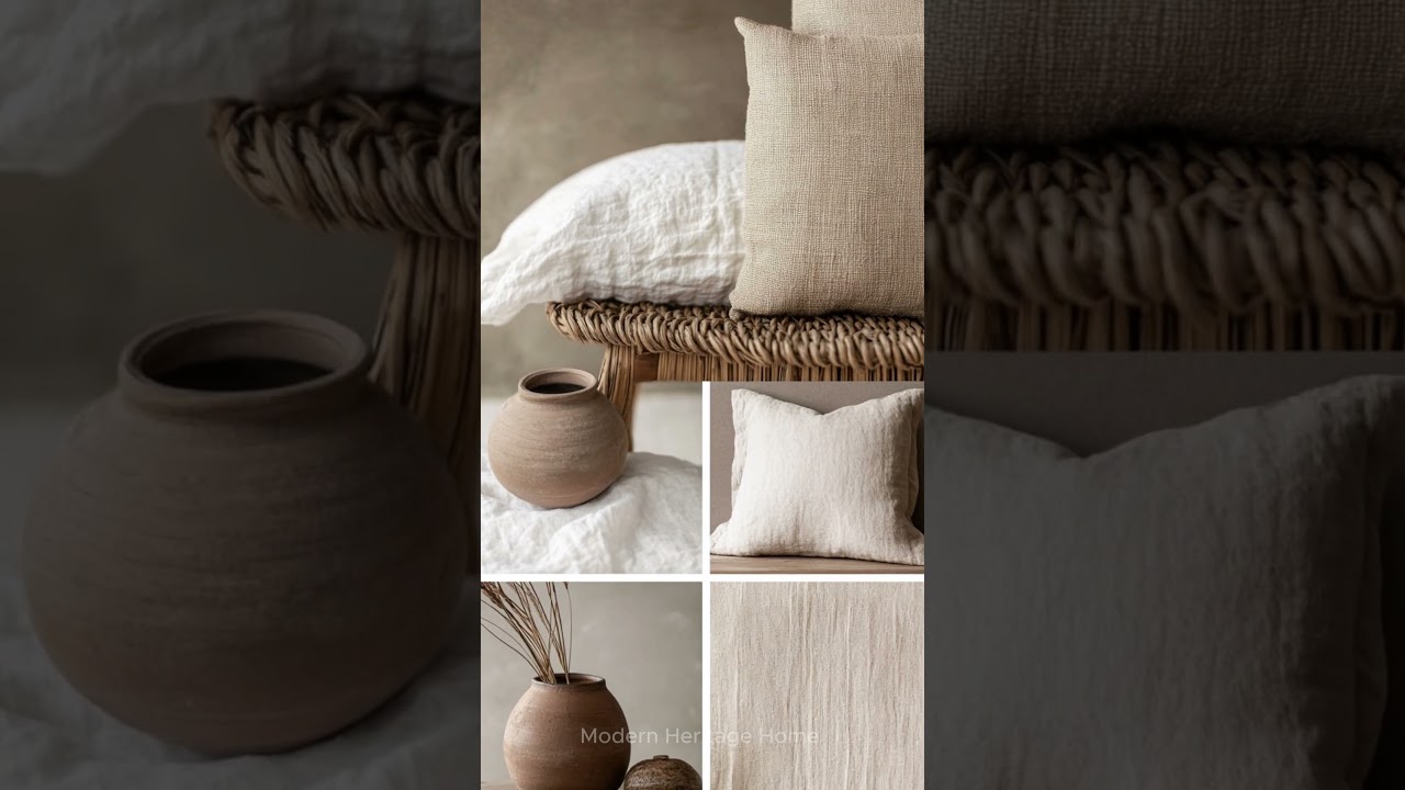 A Close up of Natural Textures in a Japandi Interior (@modernheritagehome ) #homedecor