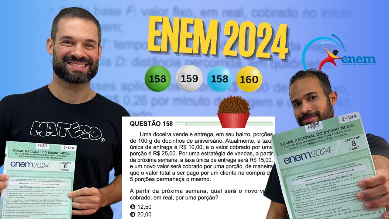 QUESTÃO 158 - CADERNO VERDE | MATEMÁTICA ENEM 2024
