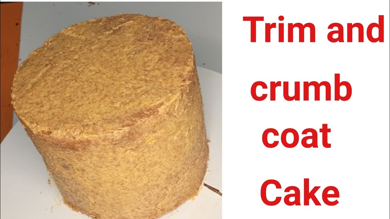 How to trim and crumb coat a cake/crumb coating a cake