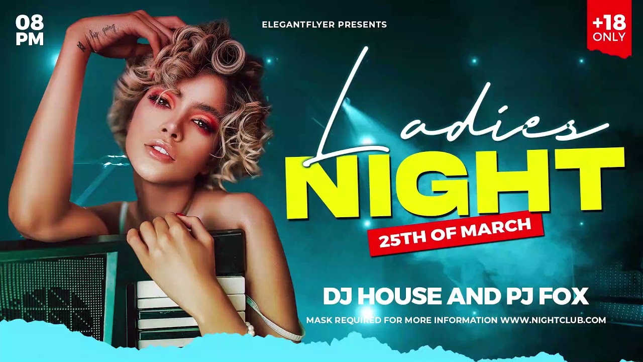 Ladies Night Animated PSD Flyer