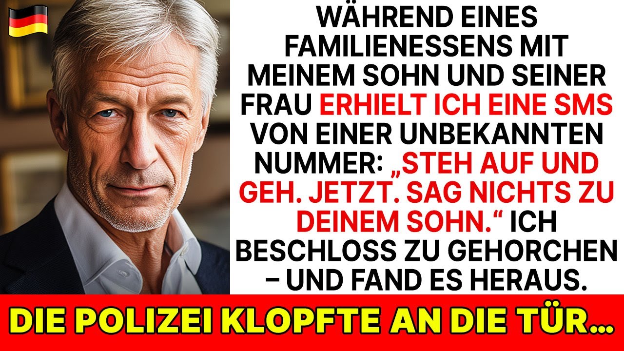 Beim Abendessen mit meinem Sohn bekam ich eine Nachricht Steh auf und geh  Sag es deinem Sohn nicht