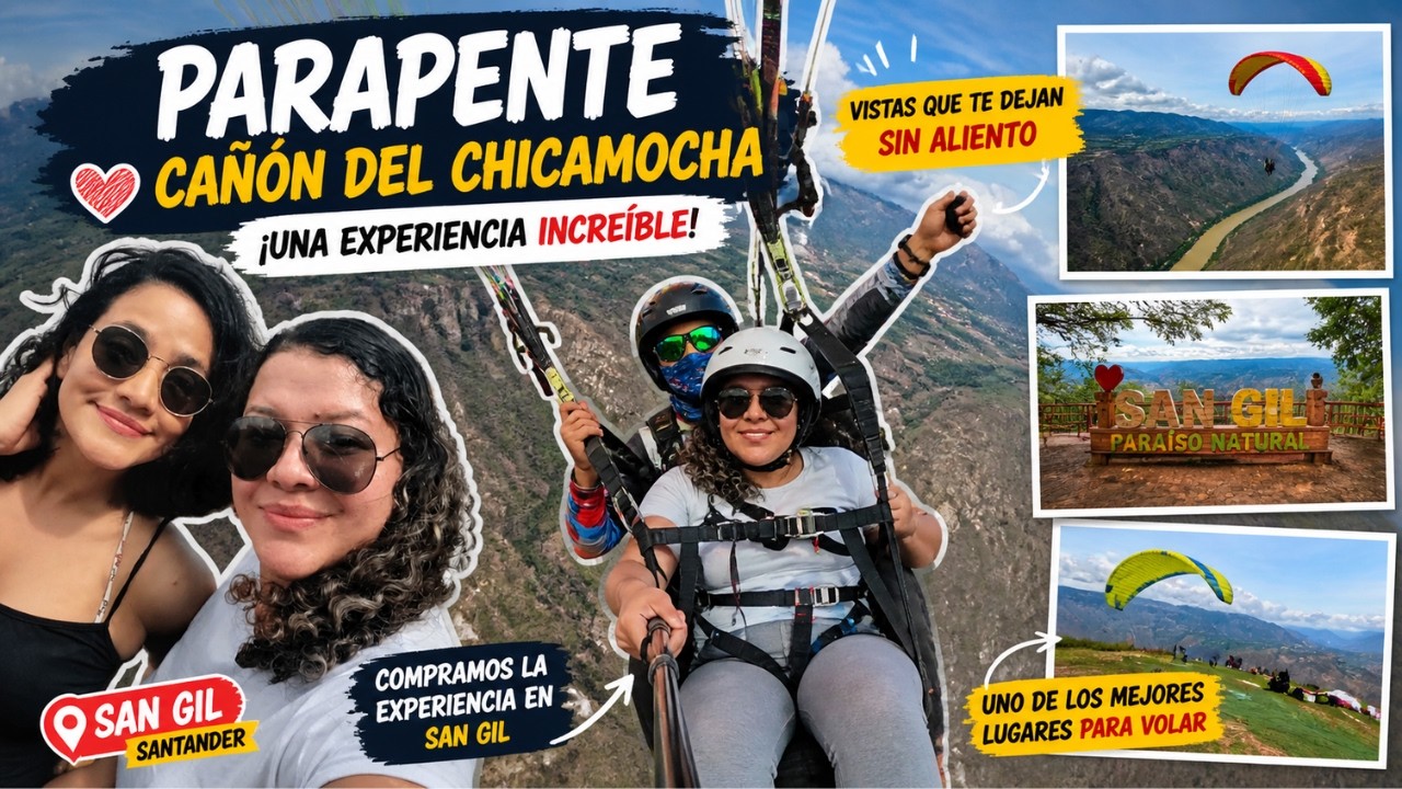 🪂 PARAPENTE en el CAÑÓN del CHICAMOCHA 😱 EL SALTO MÁS INCREÍBLE de COLOMBIA