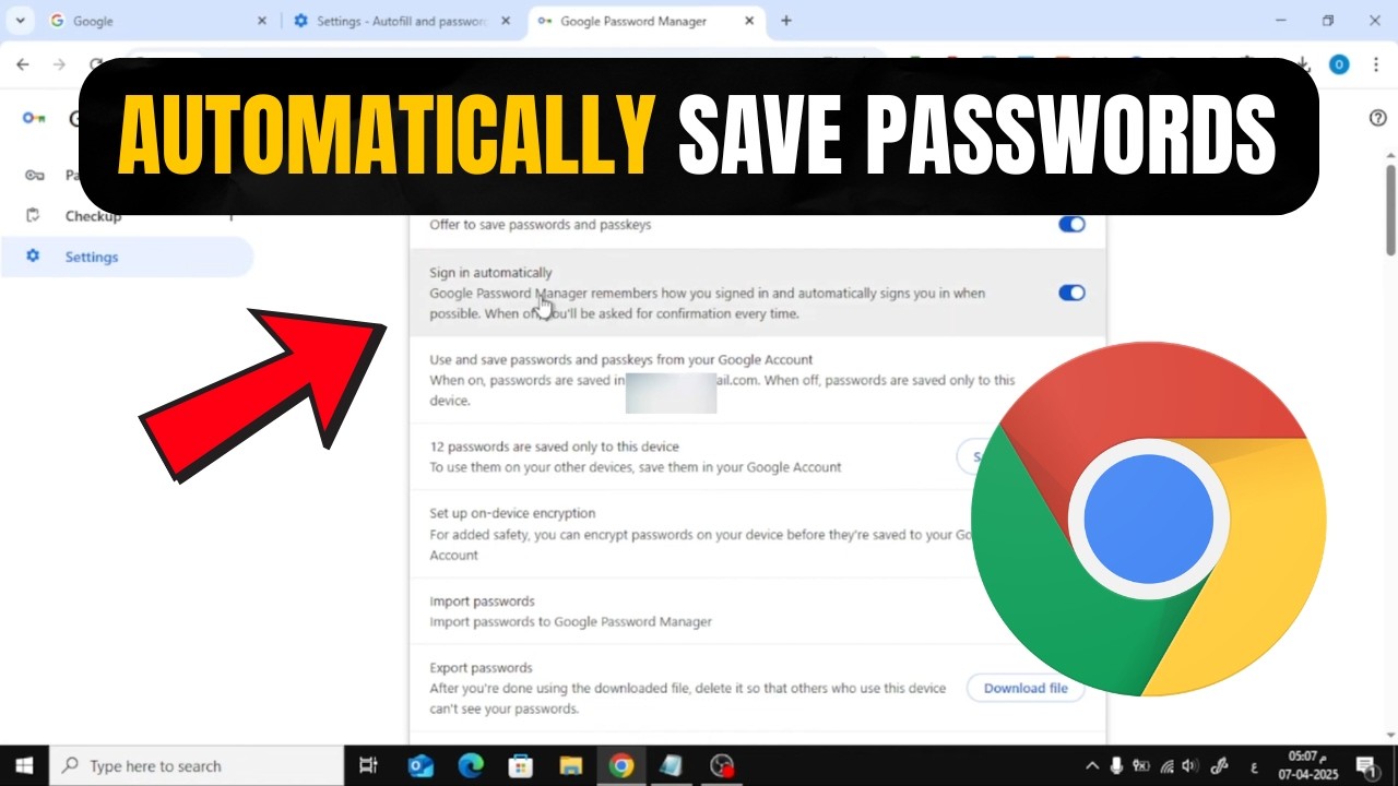How to Automatically Save Passwords on Google Chrome (Step-by-Step)