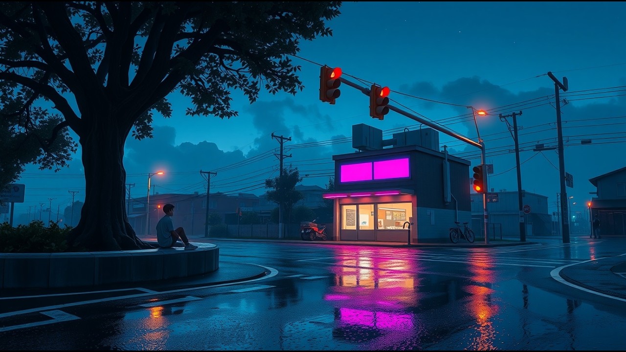 Calm Rainy Night Lofi 🌙 Soft Rain Lofi for Sleep & Study