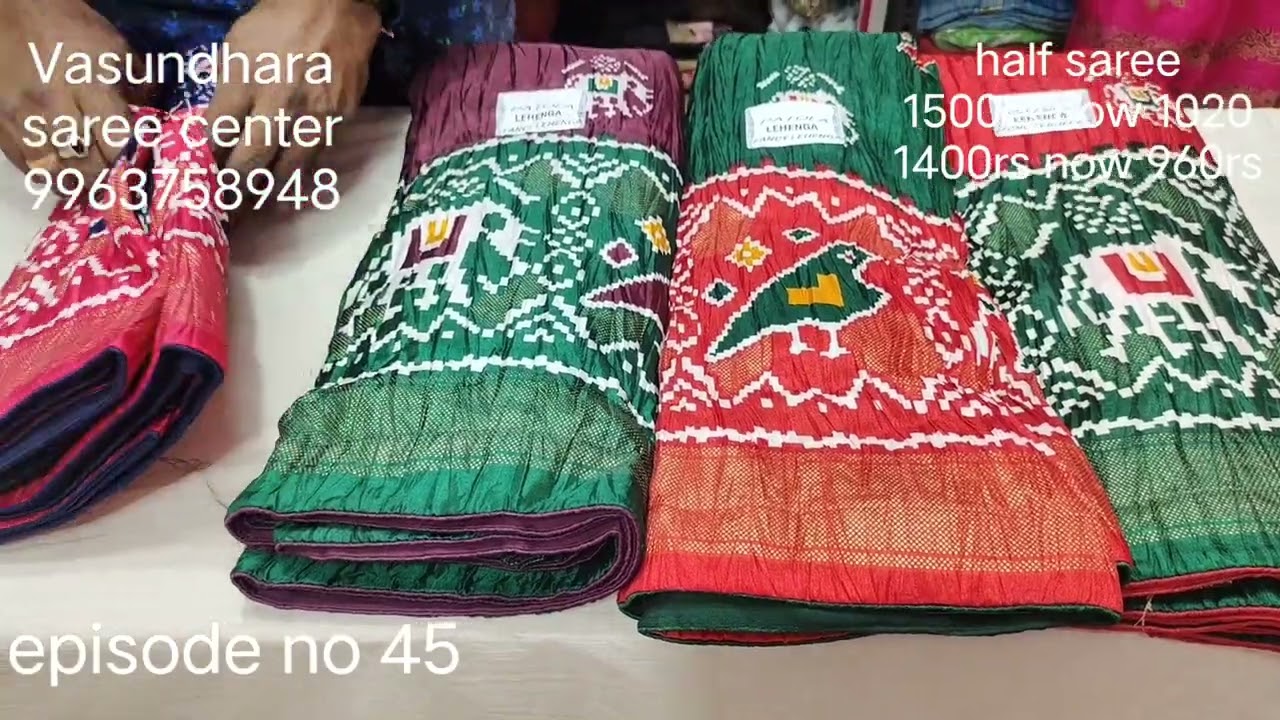 Ashadam biggest offer episode no 45 half saree mela 1500rs now 1020rs 1400rs now 960rs