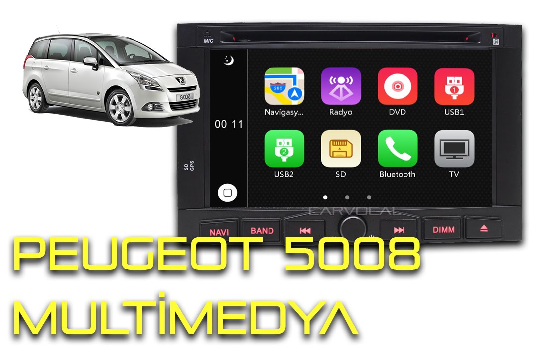 Peugeot 5008 Navigasyon Multimedya Montaj ve İnceleme