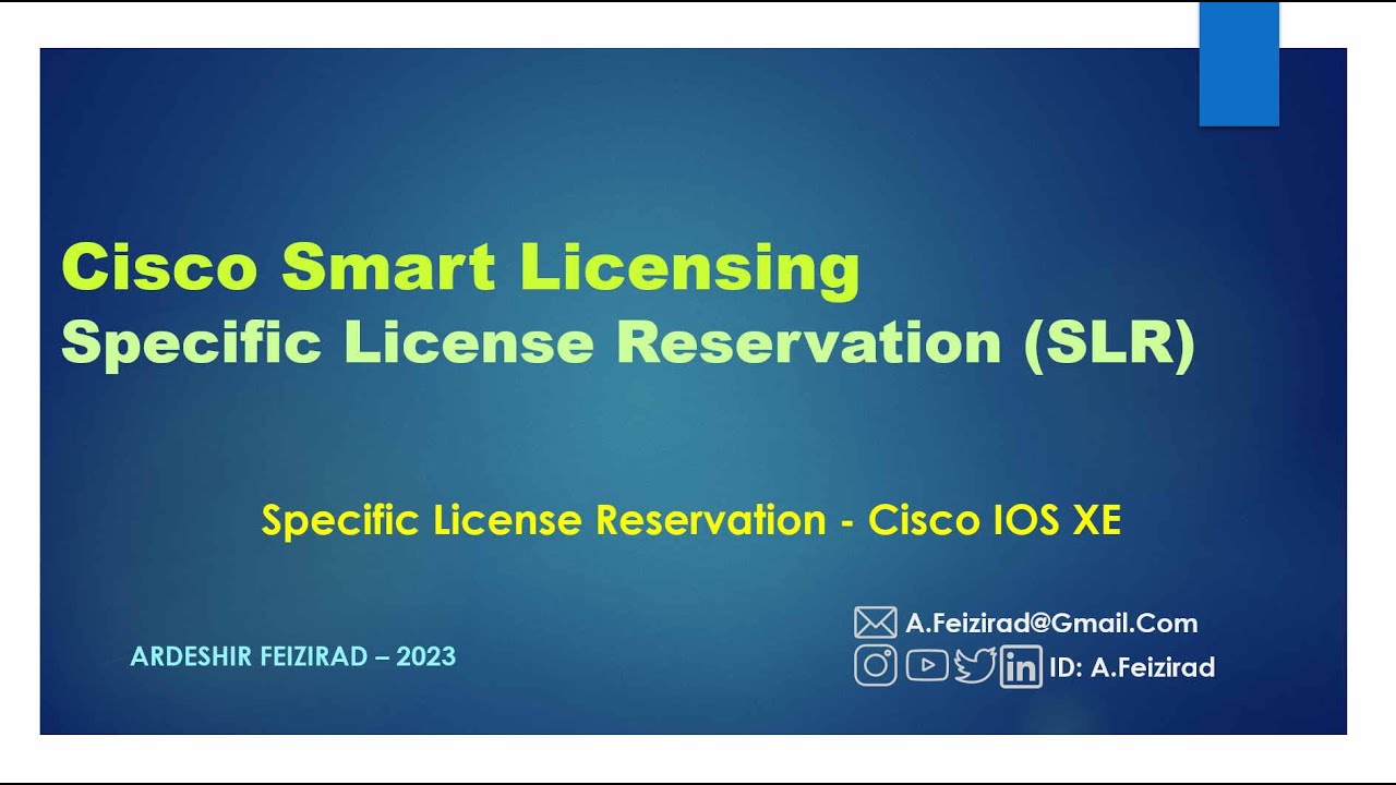 Specific License Reservation (SLR) - Cisco IOS XE