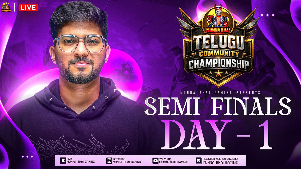 Semi Finals Live (Day 1) 🔥 MBG x Telugu Community Championship -   FreeFire Telugu Live #MBG