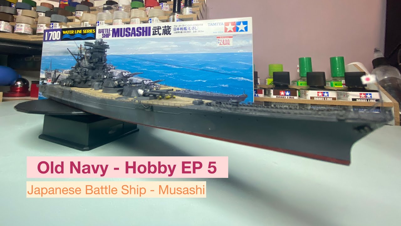 Japanese Battle Ship MUSASHI Tamiya 1/700 l Old.Navy-Hobby EP.5