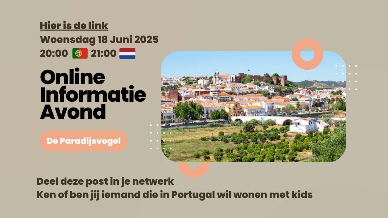 De Paradijsvogel - Informatieavond op woensdag 18 juni 2025