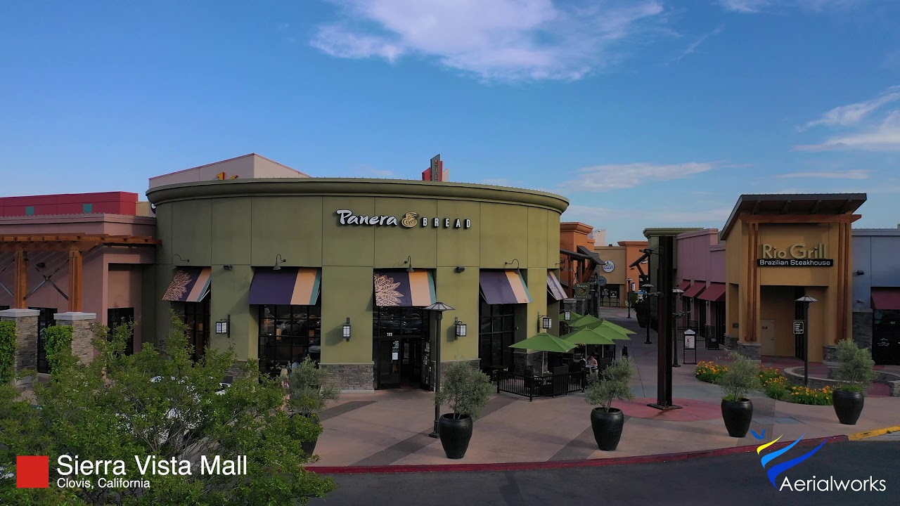 Drone Shots of Outdoor Shopping Centers - 4K
