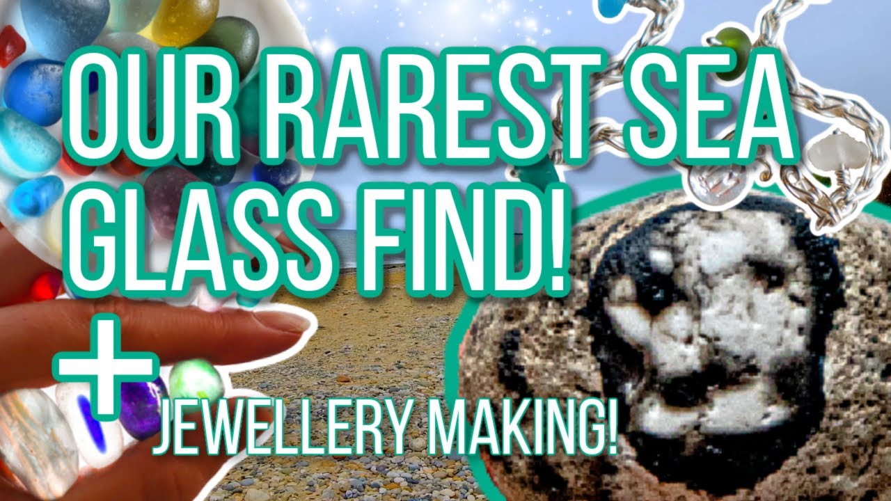 Rare sea glass skull! Beachcombing for Seaham sea glass!