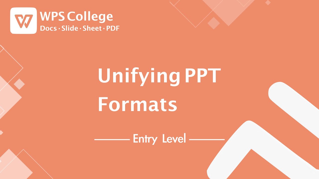 [WPS Office] PPT 1.5: How to unifying PPT formats in WPS Presentation [Tutorial]