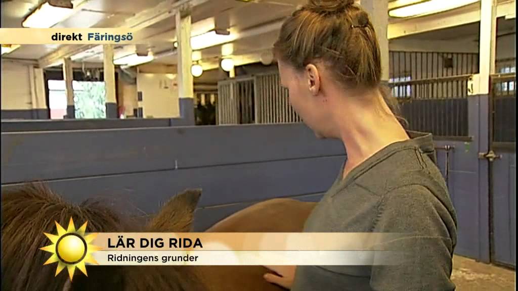 Maria lär sig grunderna till att rida - Nyhetsmorgon (TV4)