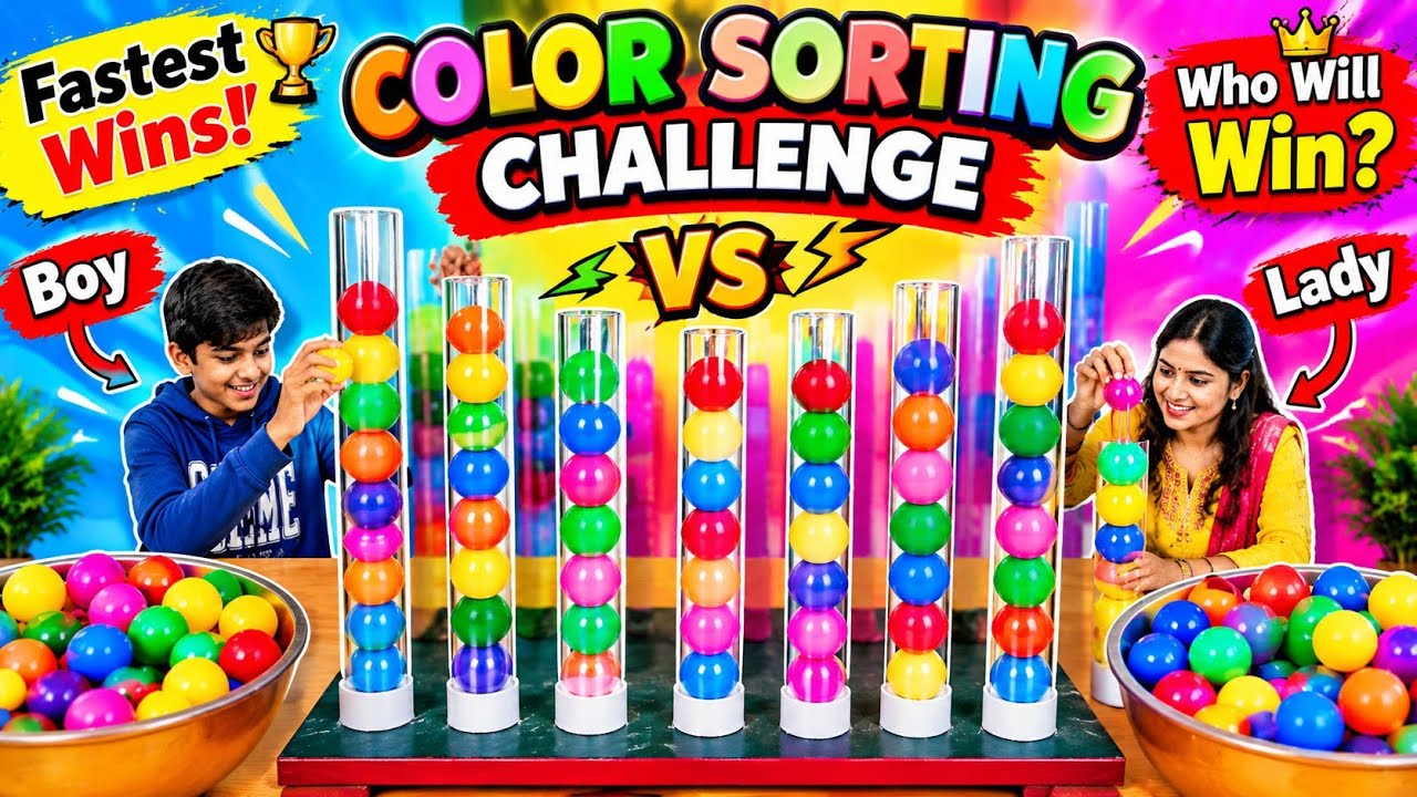 🎯 Color Sorting Challenge | Amazing Color Matching Game | Fun With Tanishu 