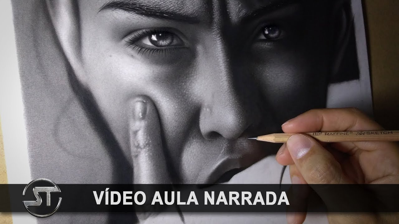 Vídeo Aula Narrada - Desenhando com grafite e carvão
